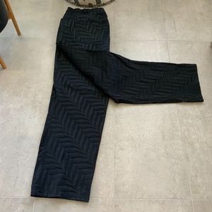 COMPANY ELLEN TRACY WOMENS 22 CAPSULE WARDROBE BLACK TEXTURED STRAIGHT LEG JEANS